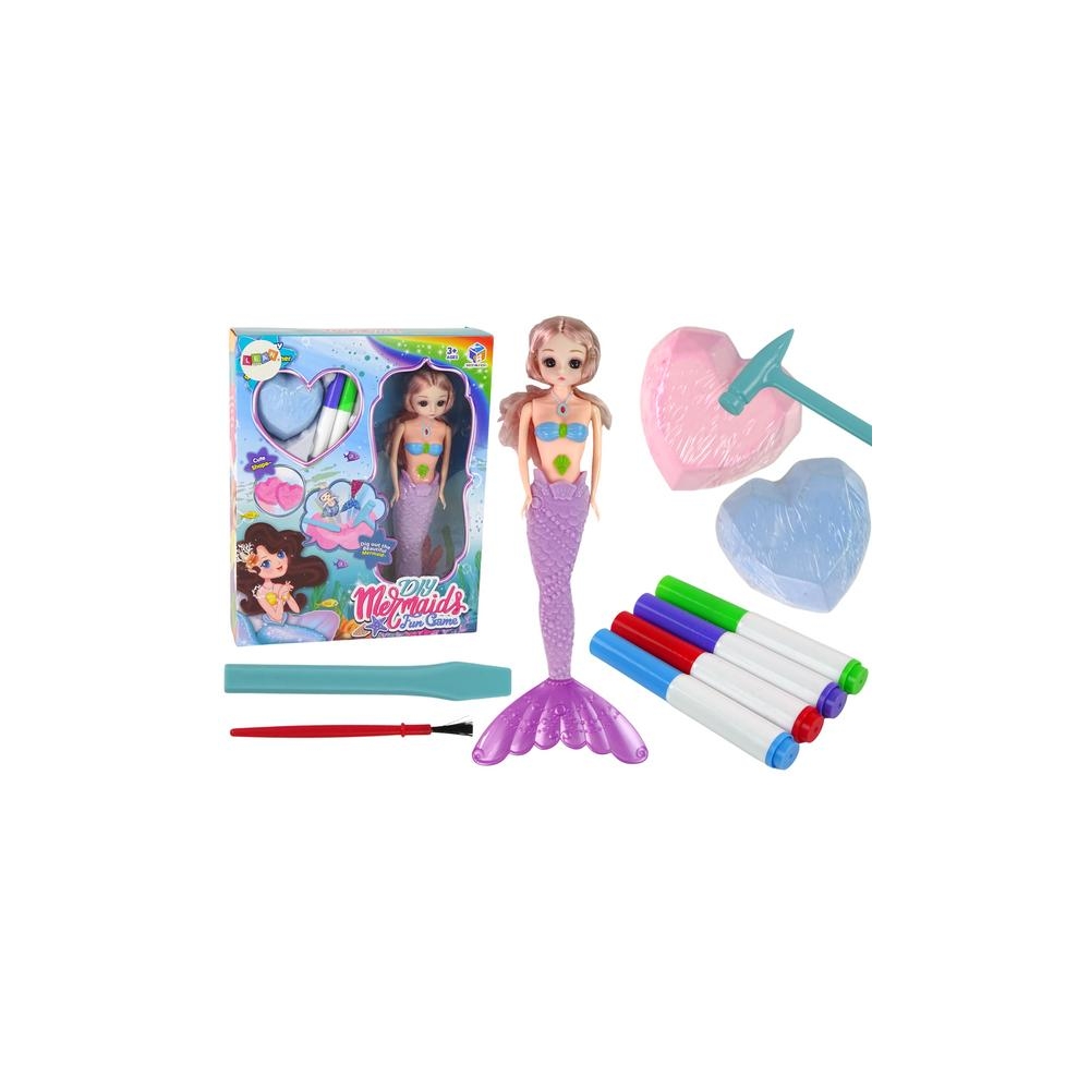 DIY Mermaid Purple Treasures Excavation Kit