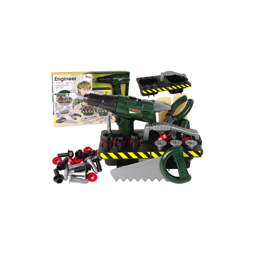 Handyman Set Battery Screwdriver Organiser Green