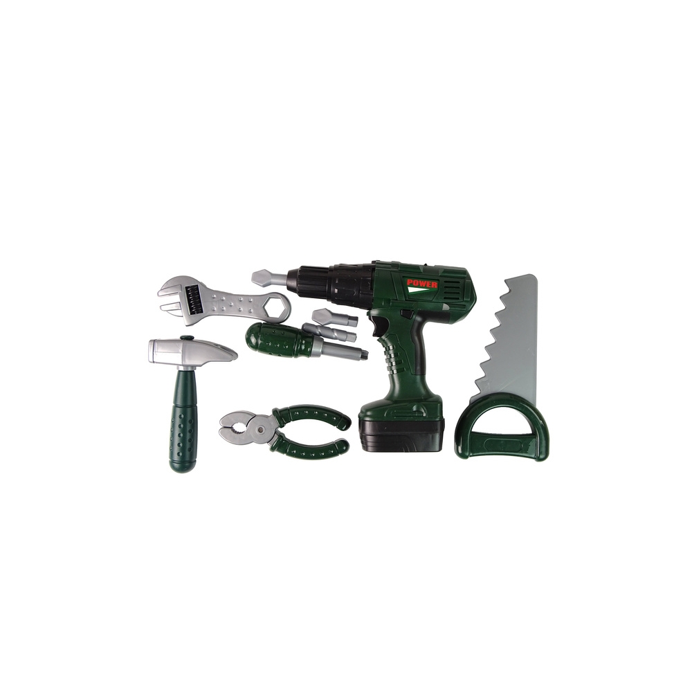 Handyman Set Battery Screwdriver Organiser Green