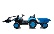 Elektrinis traktorius su kaušu ir priekaba BW-X002A, Blue-Elektromobiliai vaikams, Traktoriai-e-vaikas