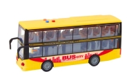 Dviaukštis autobusas 1:16 Šviesos garsai Frikcinė pavara Geltona