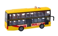 Dviaukštis autobusas 1:16 Šviesos garsai Frikcinė pavara Geltona