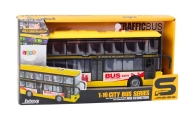 Dviaukštis autobusas 1:16 Šviesos garsai Frikcinė pavara Geltona