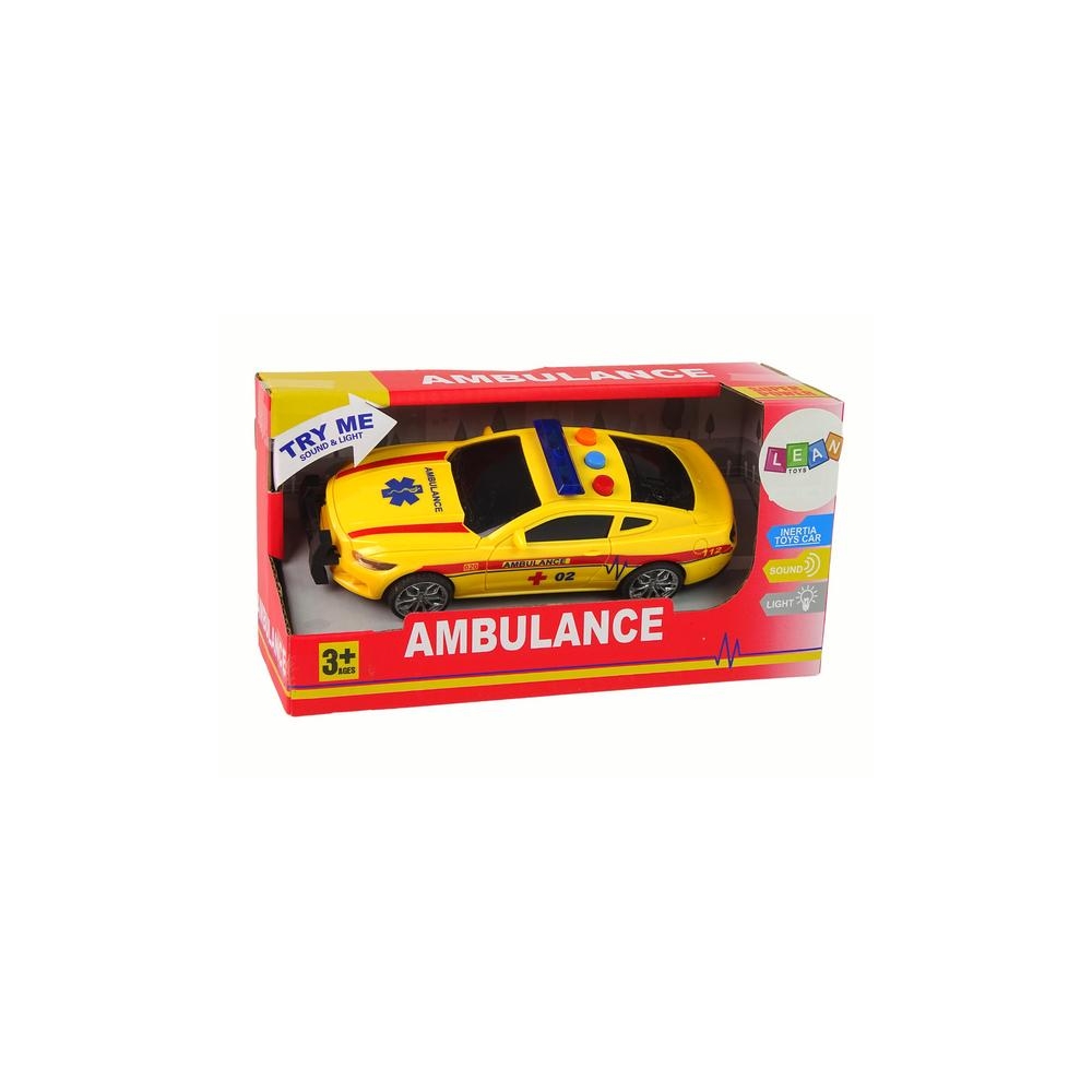 Sports Car Ambulance Lights Sound Yellow