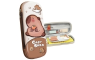 Paminkštintas mokyklinis penalas Capybara, Brown