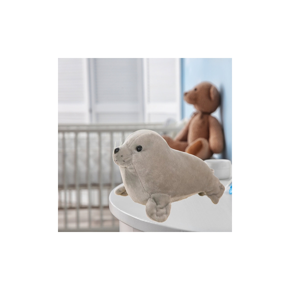 Pliušinė ruonė, minkštas žaislas, pilkos spalvos, 24 cm-Žaislai, Minkšti žaislai-e-vaikas
