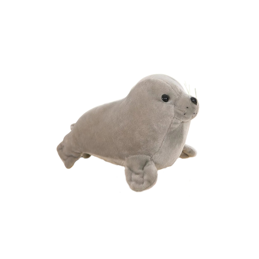 Pliušinė ruonė, minkštas žaislas, pilkos spalvos, 24 cm-Žaislai, Minkšti žaislai-e-vaikas