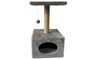 Scratching Post With Cat Bed Hanging Mouse 31cm x 31cm x 56cm