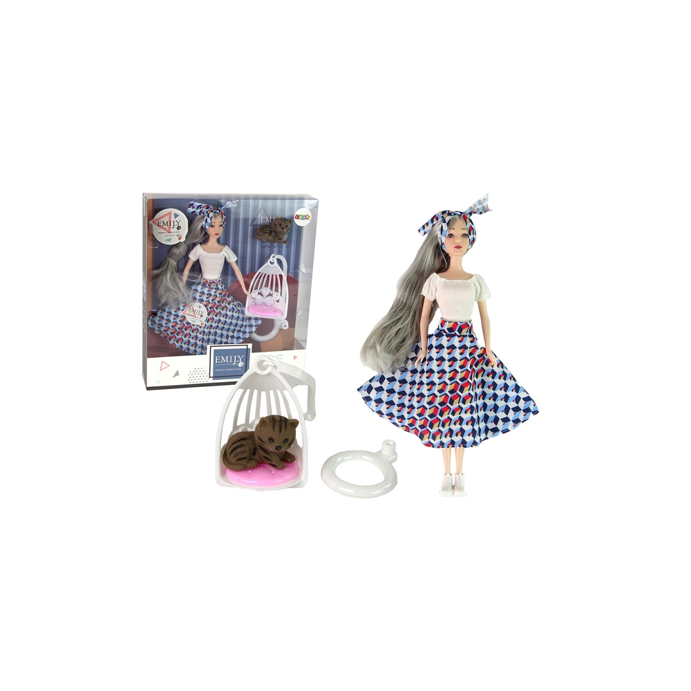 Emily's Baby Doll Grey Hair Cat Swing