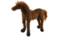 Plush Horse Plush Toy Mascot Cuddly Toy Dark Brown 40cm x 37cm