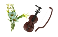 Baby Doll Emily Violin Flowers