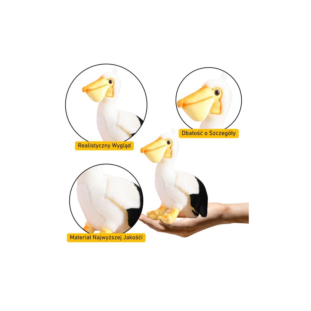 Pliušinis pelikanas talismanas Pliušinis paukštis talismanas Hugs 24cm