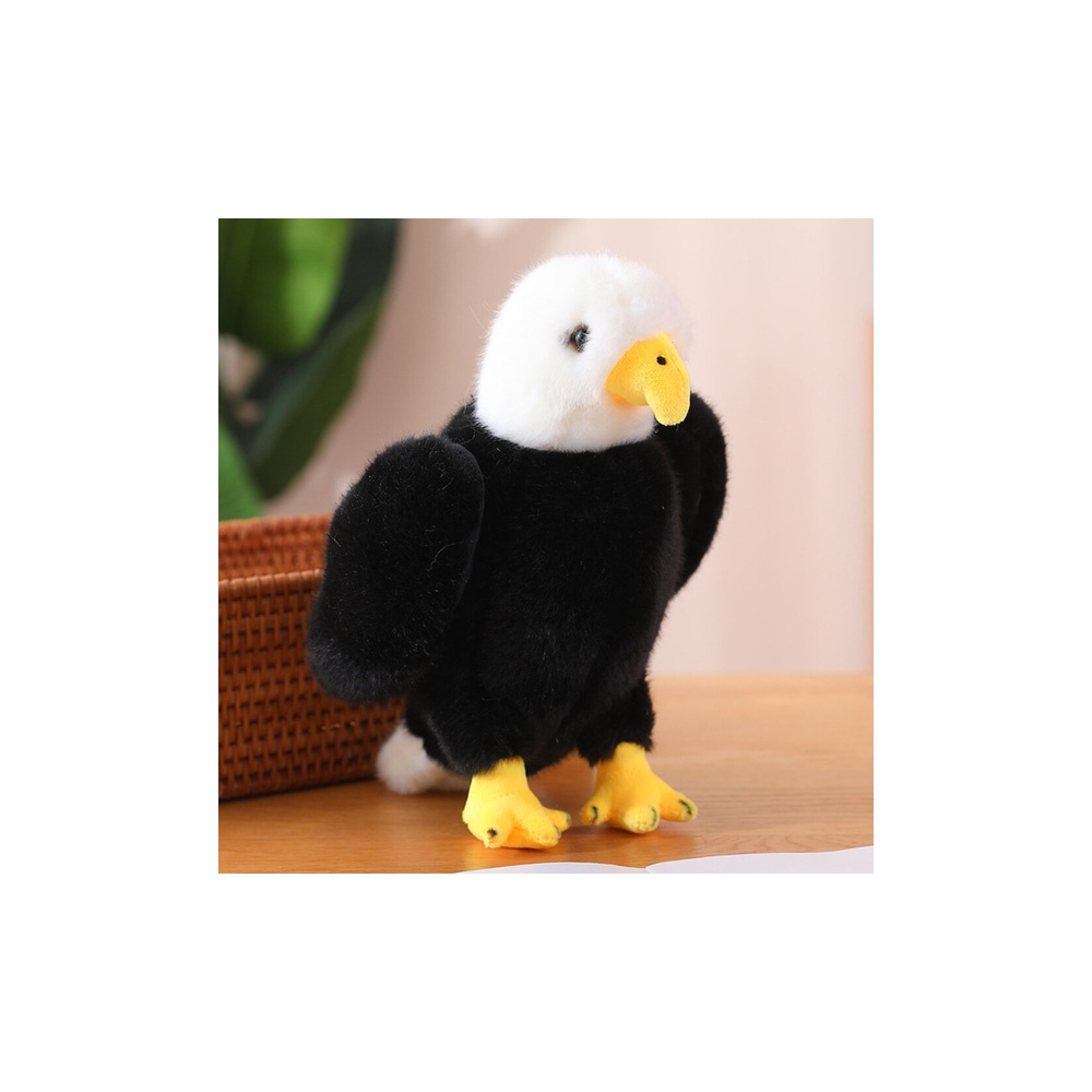 Plush Eagle Bird Plush Toy Mascot Cuddly Toy Black and White 25cm