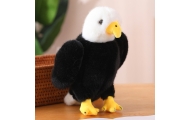 Plush Eagle Bird Plush Toy Mascot Cuddly Toy Black and White 25cm