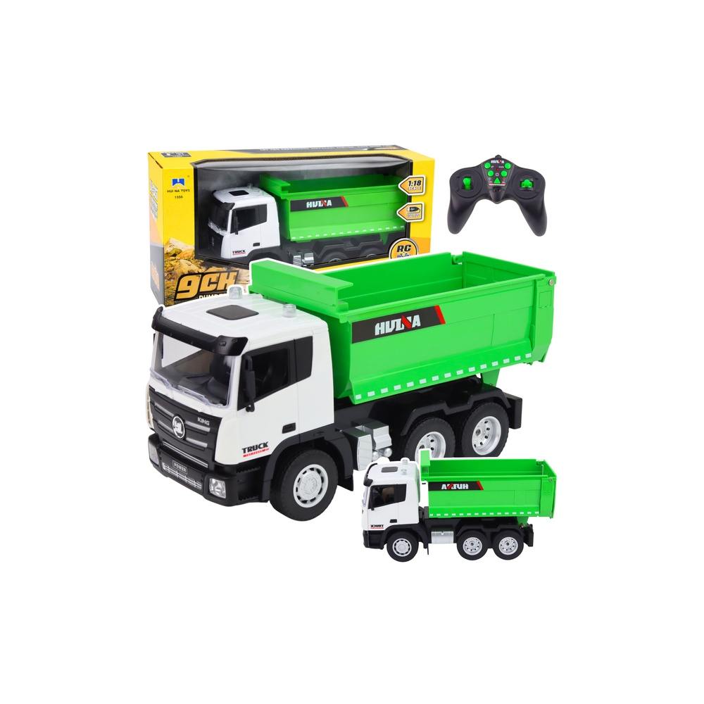 Nuotoliniu būdu valdomas sunkvežimis RC Huina Green 1:18-Žaislai, Auto ir transporto žaislai, Valdomos radijo bangomis-e-vaikas