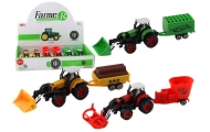 Tractor With Trailer Excavator Bulldozer Agricultural Machine Yellow