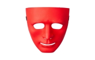 Maska Anonim Karnawałowa Halloweenowa Na Gumce Biała Czerwona