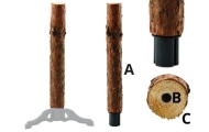 Wooden Tree Trunk Stand on Four Legs for a Christmas Tree on a Trunk