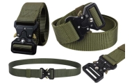 Tactical Military Belt Webbing Black 120 x 3.8cm
