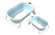 Folding Bathtub Non-slip Feet Blue