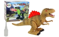 Dinosaur Breathes Fire Steam Lights Battery Pack Brown