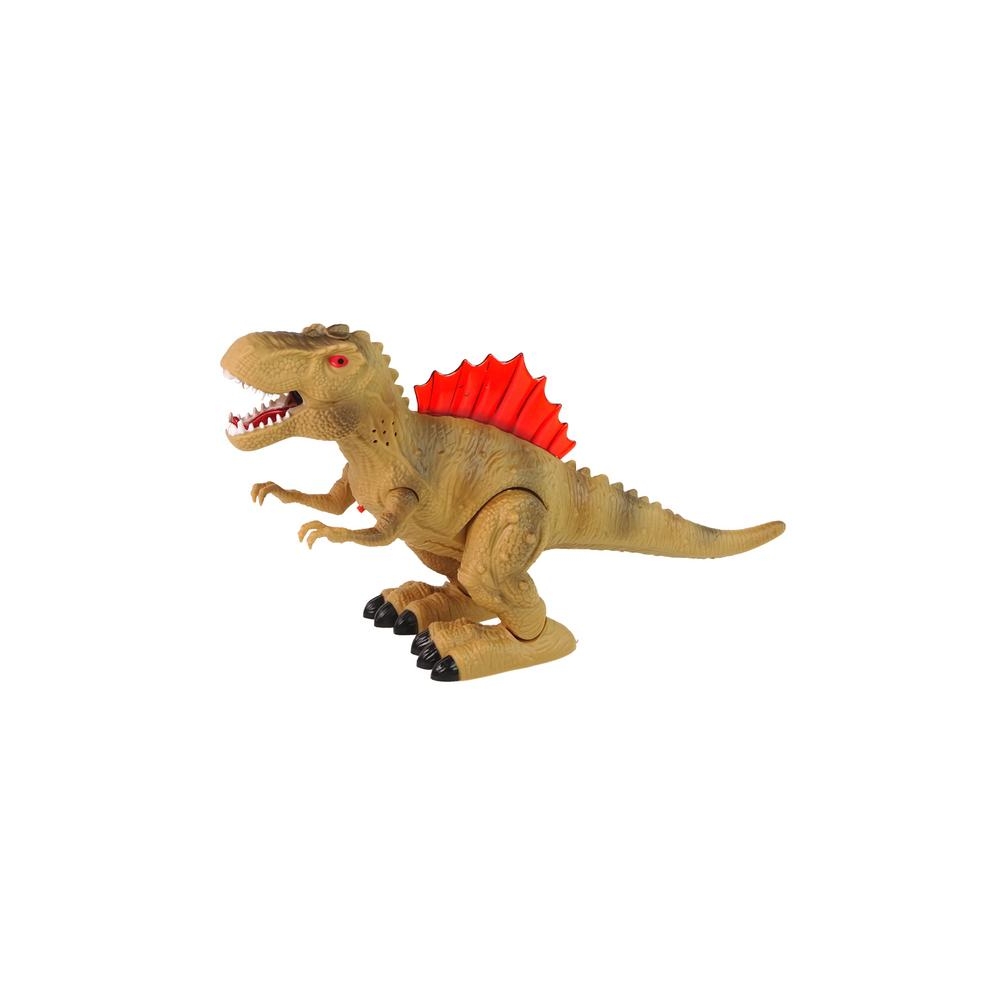 Dinozauras pučia ugnį Garo žibintai Baterija Ruda