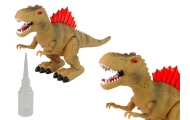 Dinozauras pučia ugnį Garo žibintai Baterija Ruda