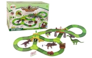 Dinozaurų takelis 270 elementų priedai
