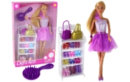 Lėlės Lucy violetinės blizgančios suknelės rinkinys