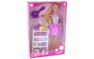 Lucy Doll Purple Glitter Dress Set Shoes