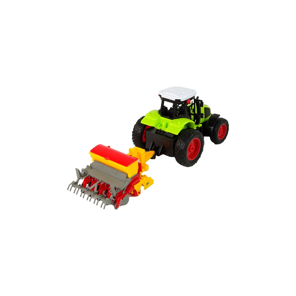 Žemės ūkio transporto priemonė Traktorius su presu R/C 1:16 Žalias