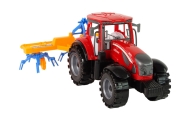 Red Tractor with Rake Friction Drive