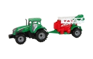 Green Farm Tractor with Red and Green Sprayer Fricative Drive