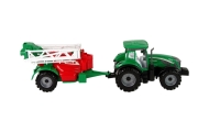 Green Farm Tractor with Red and Green Sprayer Fricative Drive