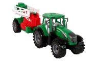 Green Farm Tractor with Red and Green Sprayer Fricative Drive