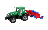 Tractor With Plough Friction Drive Red