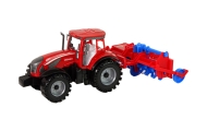 Red Tractor with Plough Friction Drive