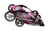 Baby Doll Stroller 2-in-1 Carrycot Bag Pink Stars