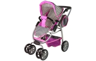 Baby Doll Stroller 2-in-1 Carrycot Bag Pink Stars