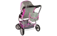 Baby Doll Stroller 2-in-1 Carrycot Bag Pink Stars