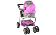 Baby Doll Stroller 2-in-1 Carrycot Bag Pink Stars