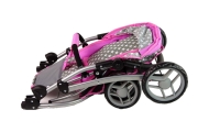 Baby Doll Stroller 2-in-1 Carrycot Bag Pink Stars