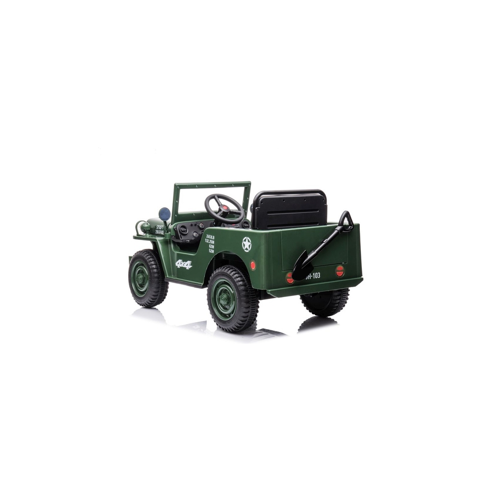 Auto Na Akumulator JH-103 Wojskowa Zieleń 4x4