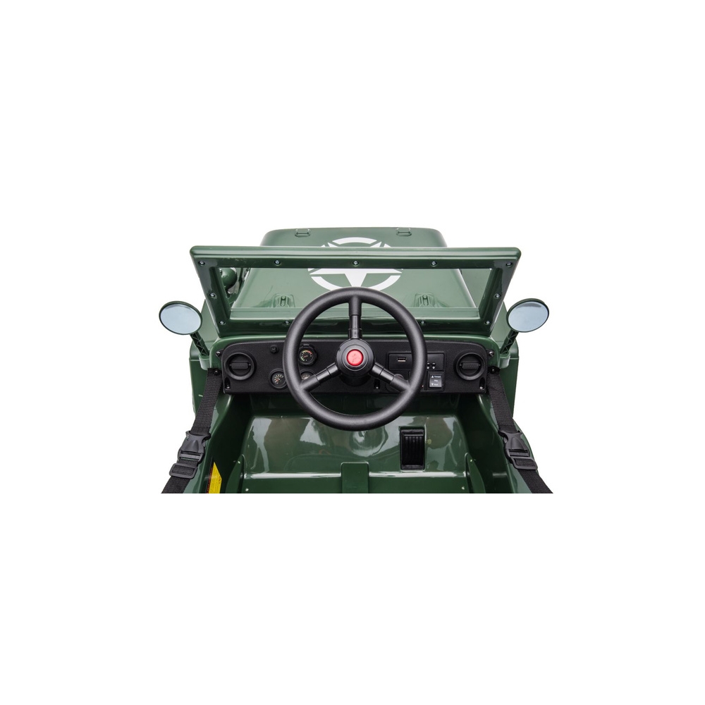 Elektromobilis JH-103 4x4, Army Green-Elektromobiliai vaikams, Visureigiai-e-vaikas