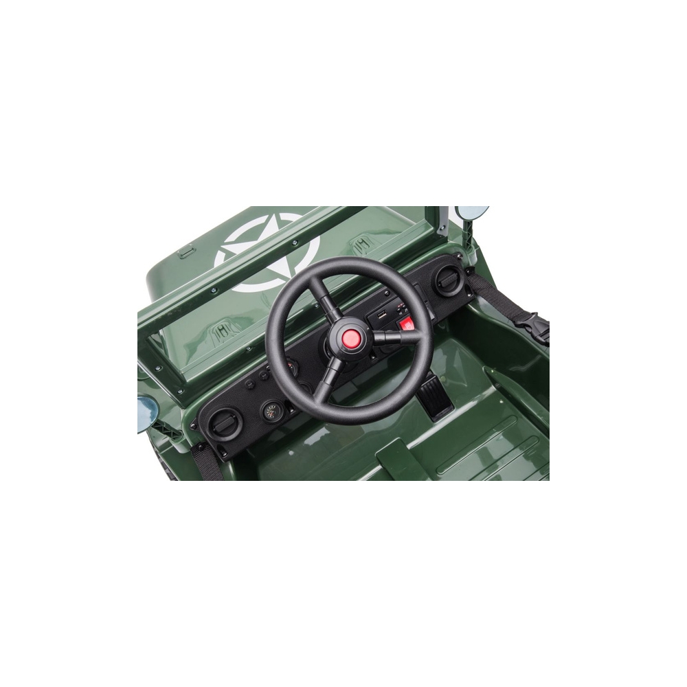 Elektromobilis JH-103 4x4, Army Green-Elektromobiliai vaikams, Visureigiai-e-vaikas