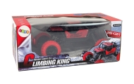 Nuotoliniu būdu valdomas R/C visureigis 1:18 raudonos spalvos.