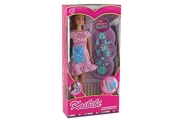 Pregnant Mom Baby Doll Pink Dress Accessories