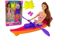 Set Doll Accessories Kayak Pink