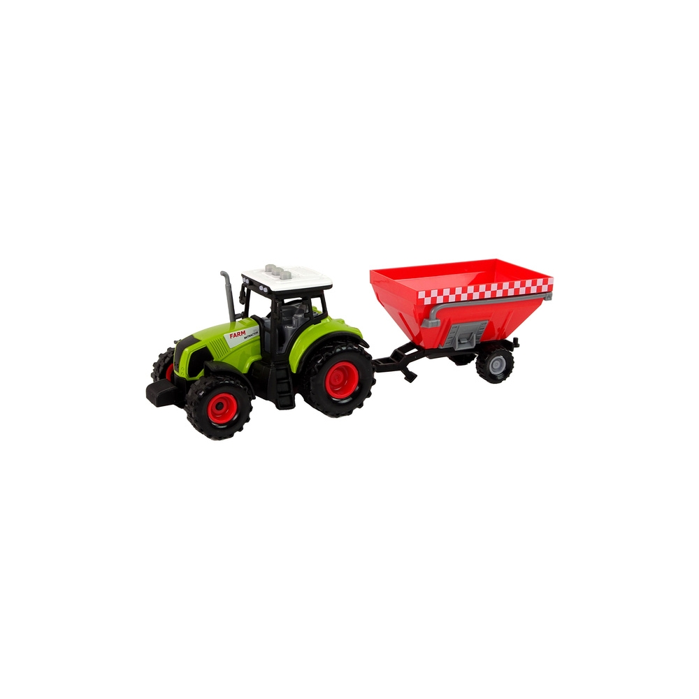 Traktorius „Farma“ su atkabinama grūdų priekaba, su garso efektais, žalia-Žaislai, Auto ir transporto žaislai, Traktoriai-e-vaik
