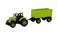 Traktor Rolniczy z Przyczepą Światłą Dźwięki Zielony